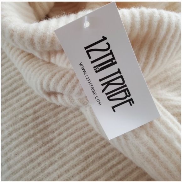 12th Tribe Beau Cream Sweater Dress M/L BNWT - Picture 5 of 7